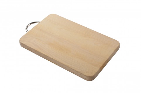 Kitchen cutting board with metal handle 28 cm